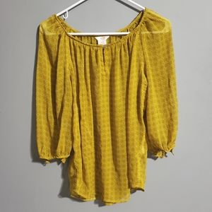 Joe fresh sheer flowy top size XS